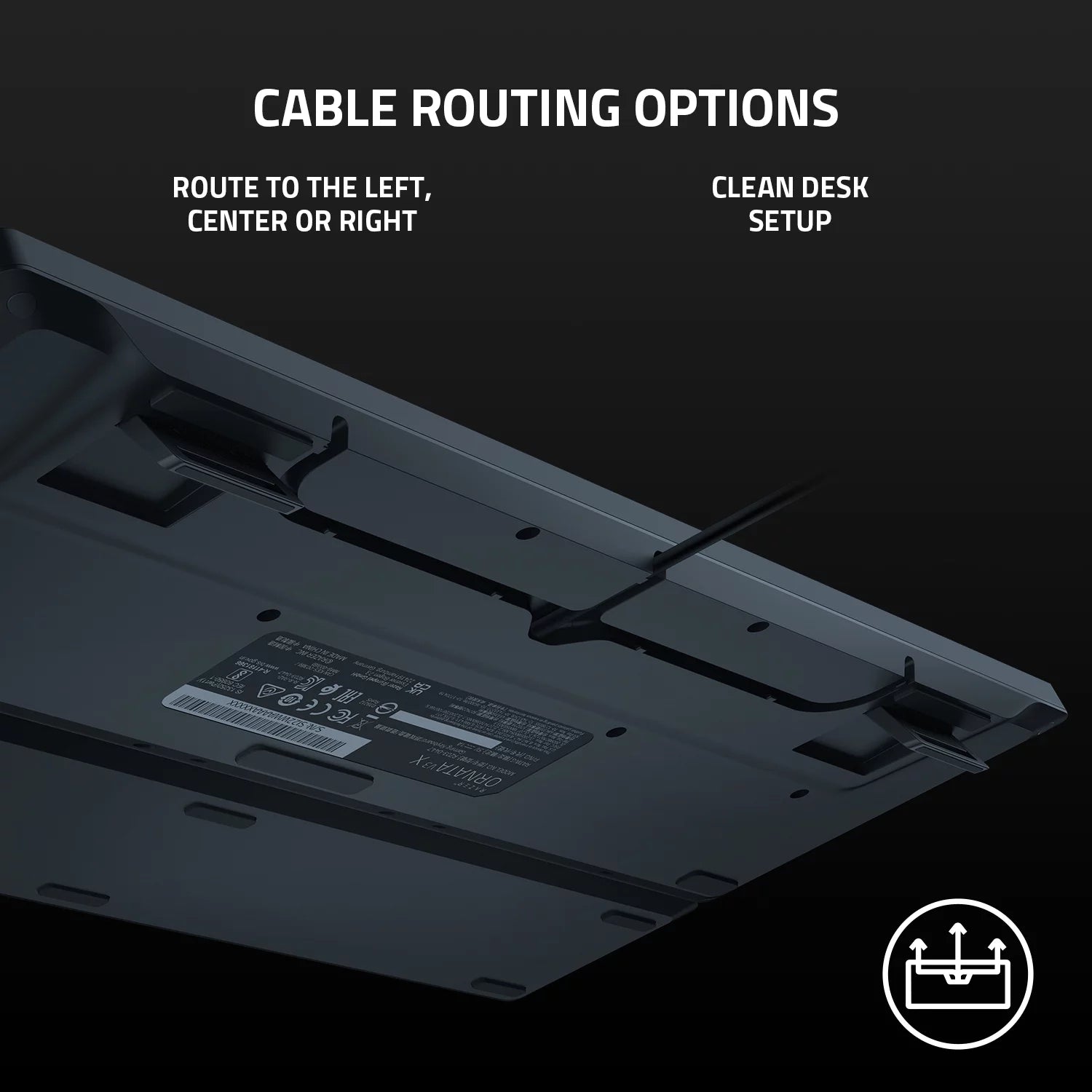 Ornata V3 X Teclado Para Juegos De Membrana Con Cable De Tamaño Completo Para PC, Chroma RGB, Reposamuñecas, Negro