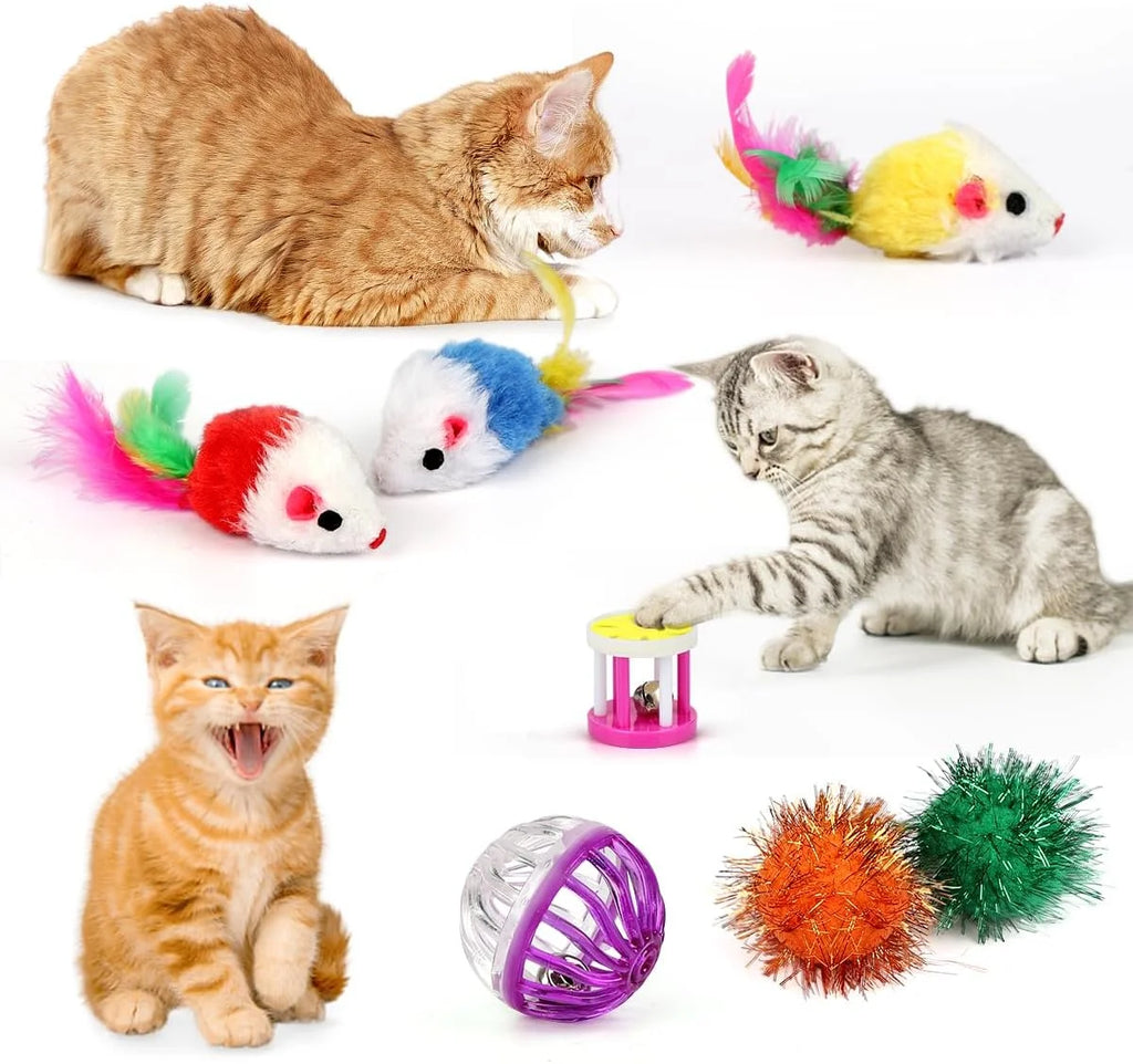 32 Pzas De Juguetes Para Gatos, Variedad Interactiva De Juguetes De Catnip Con Túnel Arcoíris Plegable, Juguete De Plumas Y Bolas Arrugadas Para Gatos, Gatitos, Cachorros