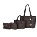 Bolso Tote Para Mujer by Mia K. Marimar Con Bolsa Y Muñequera, Conjunto De 4 Piezas - Gris