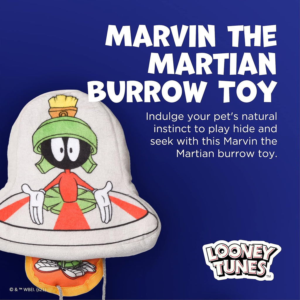 for Pets Marvin the Martian Burrow Plush Dog Toy | Fun Hide and Seek Dog Toy for All Dogs | Officially Licensed Warner Bros Burrow Dog Toy - 6 Inch