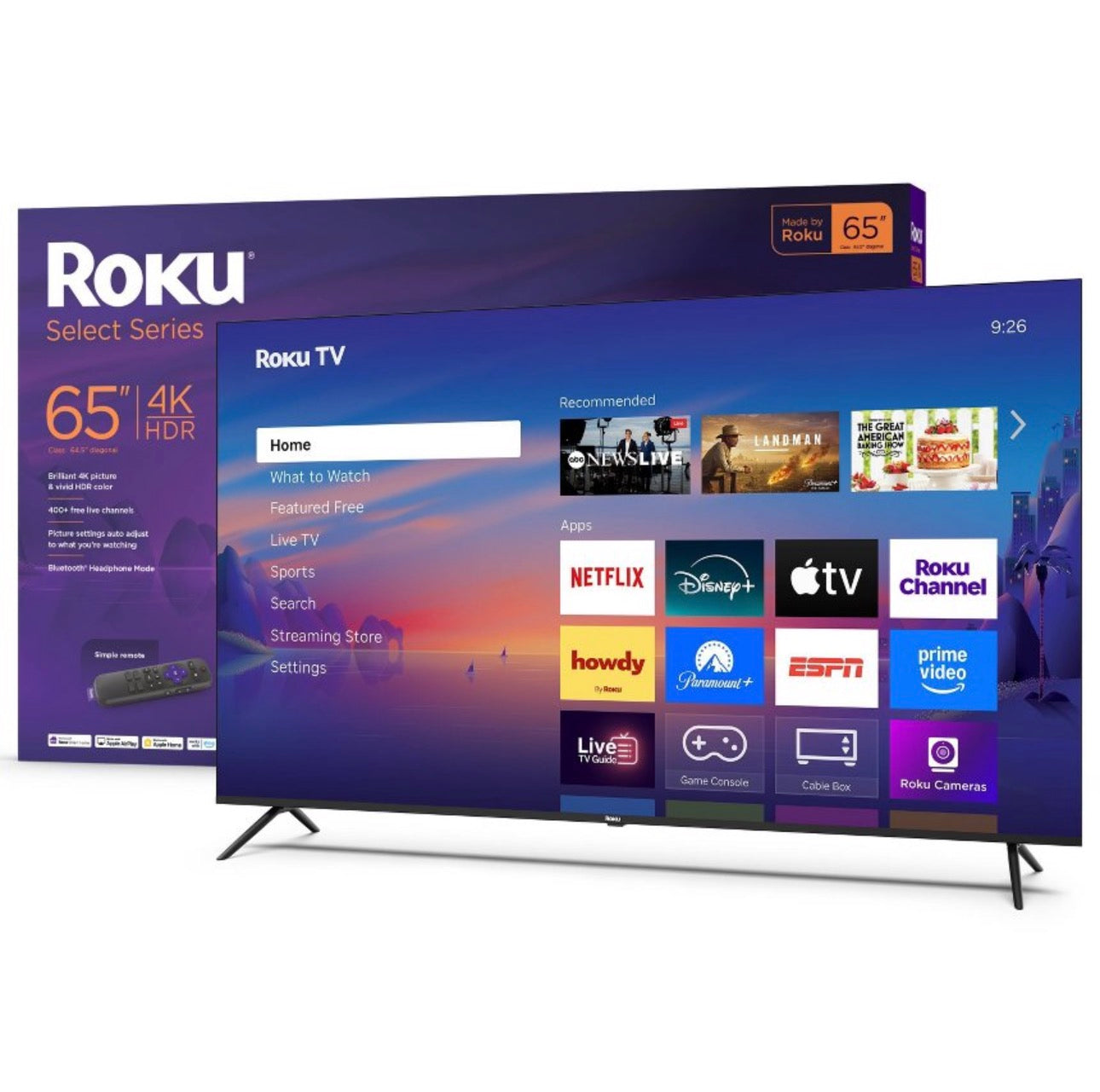 65” Class S4 (65S451) 4K UHD HDR Smart TV with Roku TV