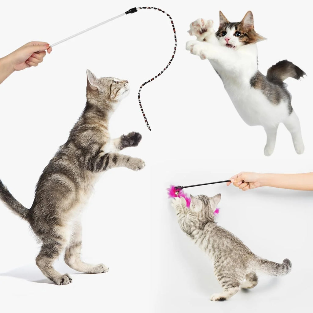 32 Pzas De Juguetes Para Gatos, Variedad Interactiva De Juguetes De Catnip Con Túnel Arcoíris Plegable, Juguete De Plumas Y Bolas Arrugadas Para Gatos, Gatitos, Cachorros